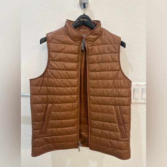 Neiman Marcus lamb leather vest - Picture 3 of 9